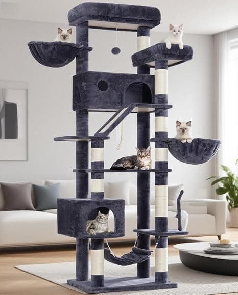 Gitelsnour GCT031G, árbol rascador de 200 cm gris ahumado